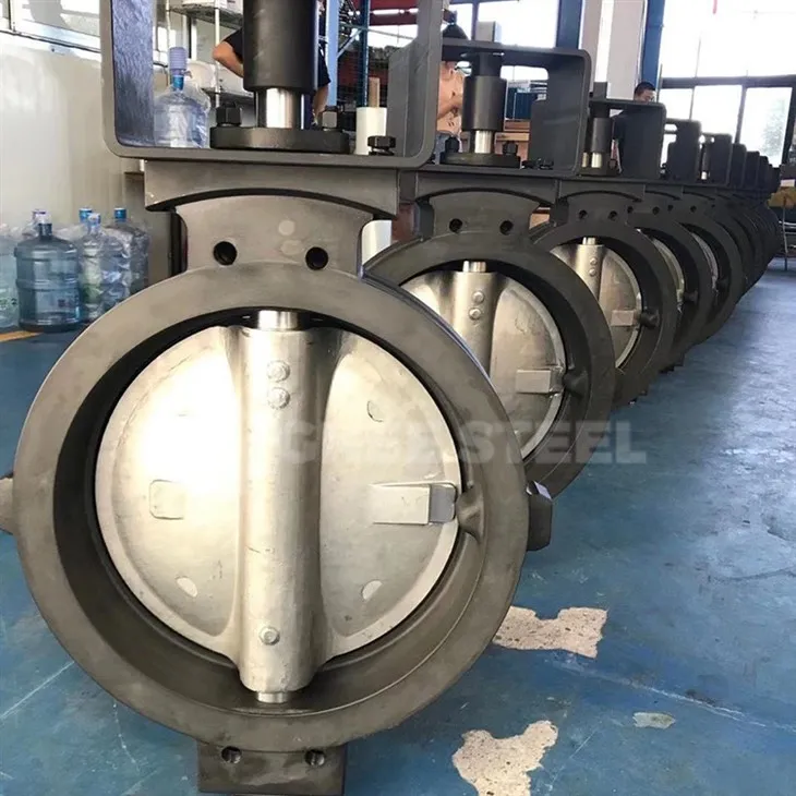 Valv tal-farfett Offset doppju tal-azzar tal-karbonju