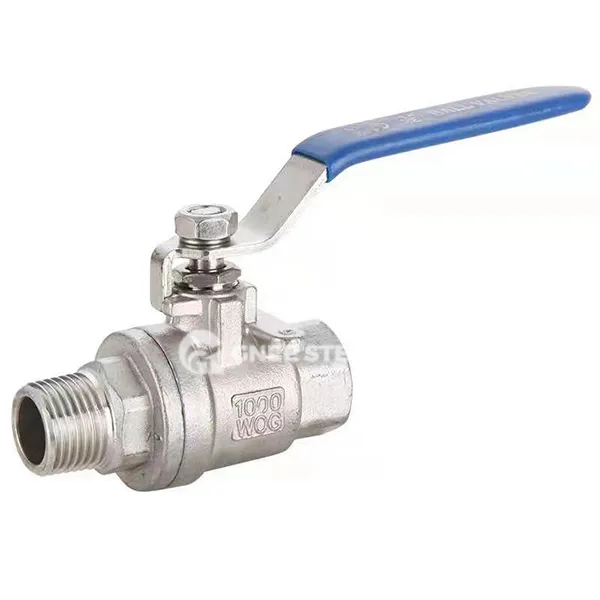 Valv tal-ballun tal-istainless steel b'żewġ biċċa