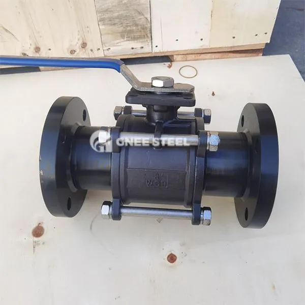 Azzar tal-karbonju 3- biċċa ball valve